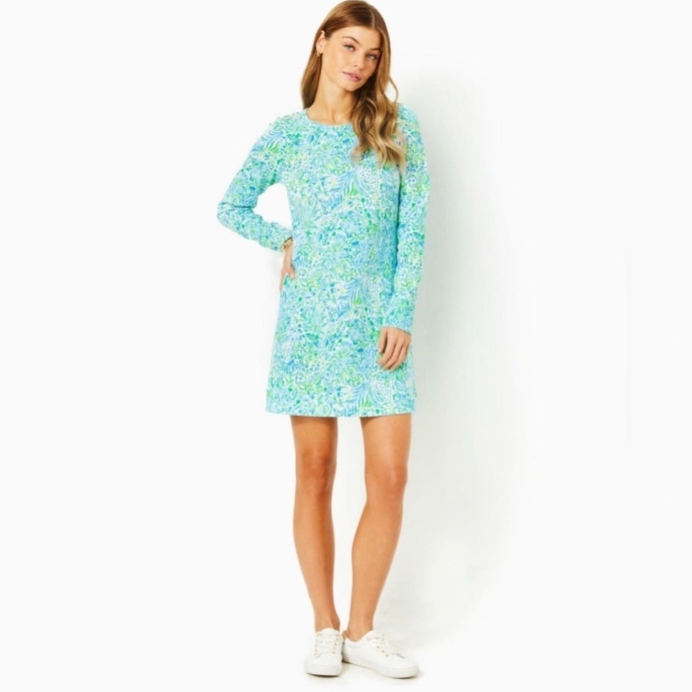 Lilly Pulitzer Kenley Long Sleeve Crew Neck Dress